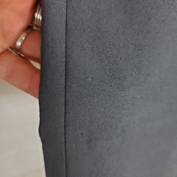 Vince Stitch Front Seam Ponte Legging Pants Sz L Dark Gray Side Zip Work Career - Picture 2 of 14